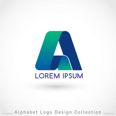 Letter A Logo Design Template isolated on white background : Vector Illustrationのイラスト素材
