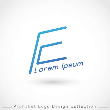 Letter E Logo Design Template isolated on white background : Vector Illustrationのイラスト素材