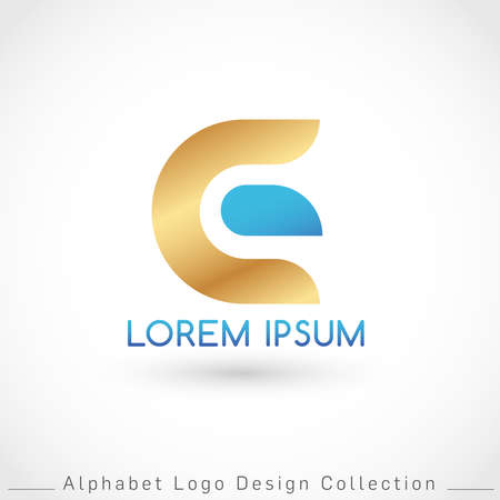 Letter E Logo Design Template isolated on white background : Vector Illustrationのイラスト素材