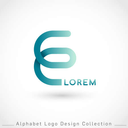 Letter E Logo Design Template isolated on white background : Vector Illustrationのイラスト素材