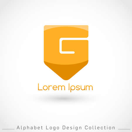 Letter G Logo Design Template isolated on white background : Vector Illustrationのイラスト素材