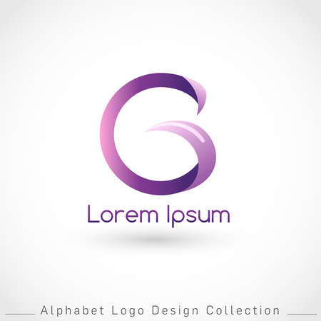 Letter G Logo Design Template isolated on white background : Vector Illustrationのイラスト素材
