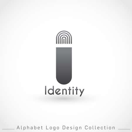 Letter I Logo Design Template isolated on white background : Vector Illustrationのイラスト素材
