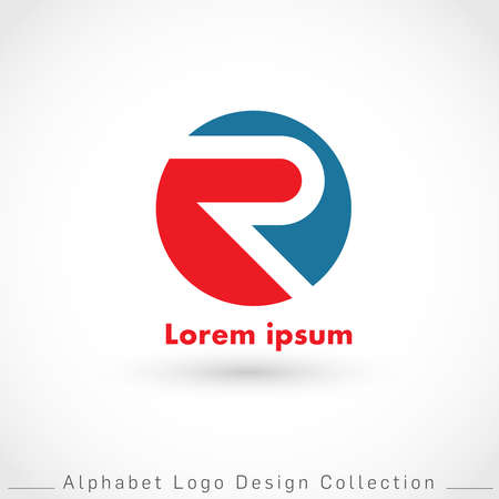 Letter R Logo Design Template isolated on white background : Vector Illustrationのイラスト素材