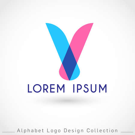 Letter V Logo Design Template isolated on white background : Vector Illustrationのイラスト素材