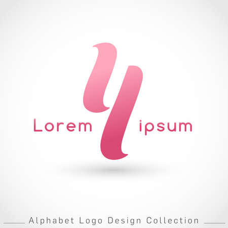 Letter Y Logo Design Template isolated on white background : Vector Illustrationのイラスト素材