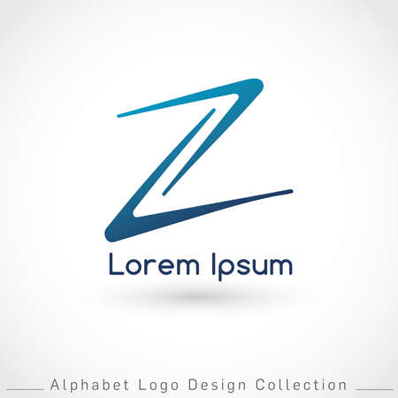Letter Z Logo Design Template isolated on white background : Vector Illustrationのイラスト素材