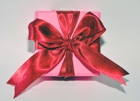 Red Ribbon Pink Present Boxの写真素材