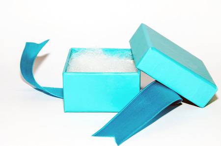 Preparing a Blue Present Box