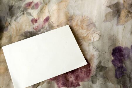 blank card put on sweet floral background
