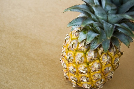 close up pineapple with green leavesの写真素材