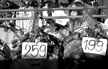 KATHU MARKET, KATHU, PHUKET, THAILAND MAY 13 2013: Clothing for Thai waistlines like the clothing...