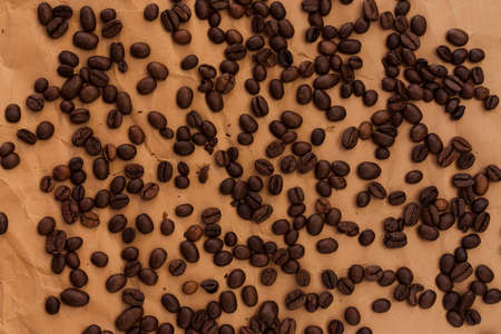 many grains of roasted coffee, texture, background for text, for
logoの写真素材
