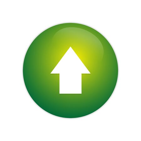 Upload Button. Glossy button with arrow upload sign. arrow up circle web glossy icon. Great for...