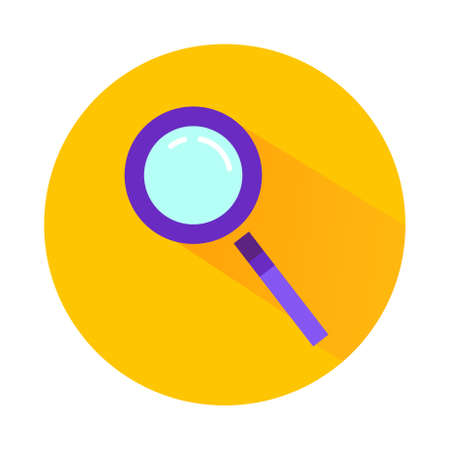 Flat Icon Magnifier. Single high quality flat symbol of search for web design or mobile app.のイラスト素材