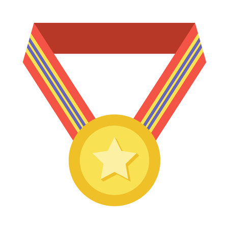Medal icon. Flat illustration of medal vector icon for web designのイラスト素材