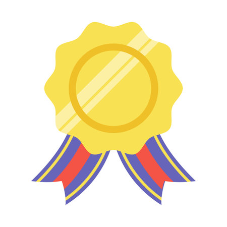 Award ribbon icon. Flat illustration of award ribbon vector icon for web designのイラスト素材