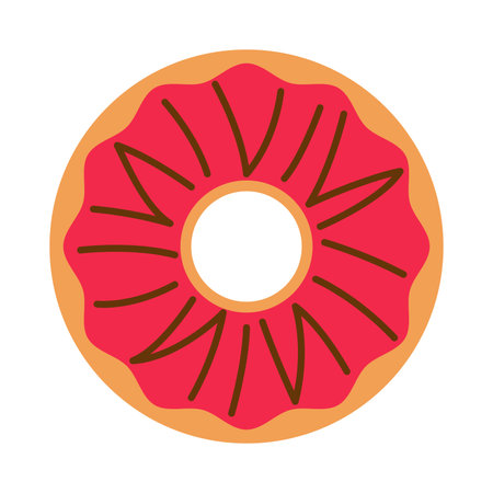 delicious sweet donut with sprinkles isolated icon vector illustration designのイラスト素材