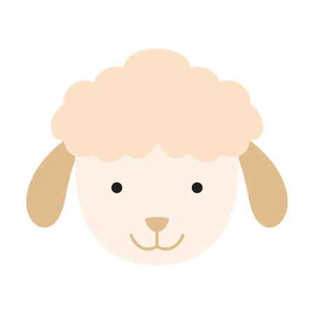 cute sheep cartoon icon vector illustration design graphic flat style epsのイラスト素材