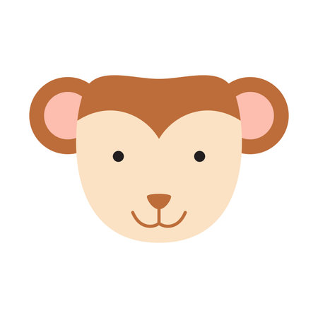 cute monkey animal isolated icon vector illustration design, vector illustration  graphicのイラスト素材