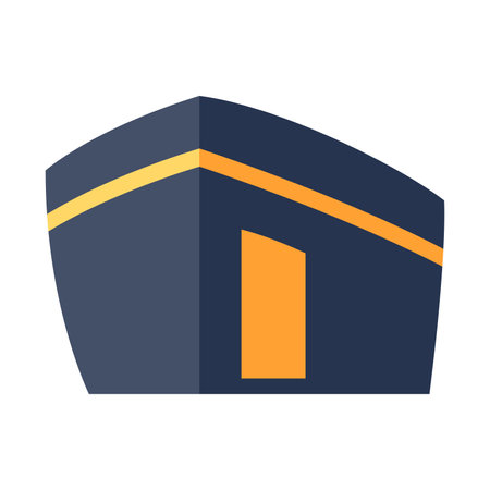 Warehouse building flat icon isolated on white background, vector illustration.のイラスト素材