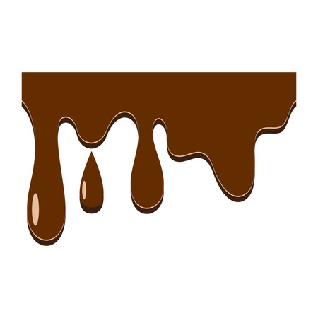 Melted chocolate on a white background. Vector illustration for your designのイラスト素材