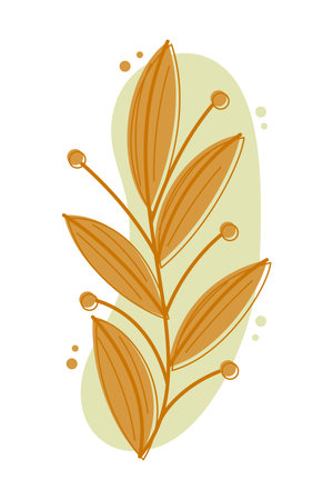 branch with leafs isolated icon vector illustration desing vector illustration desingのイラスト素材