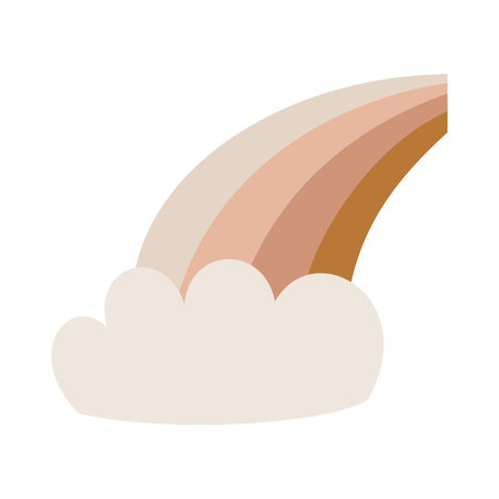 cloud with sun icon image vector illustration design  orange and brown colorのイラスト素材