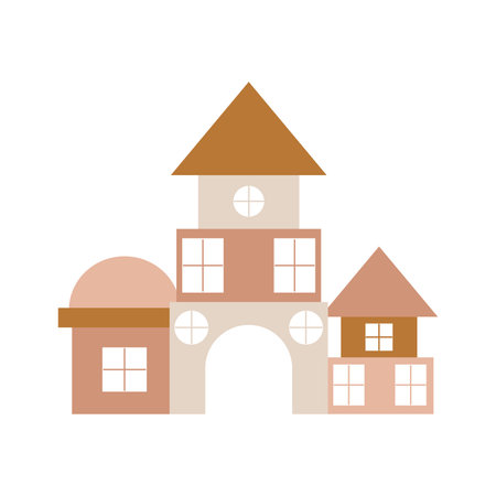 Isolated house icon on a white background, Vector illustration of a houseのイラスト素材