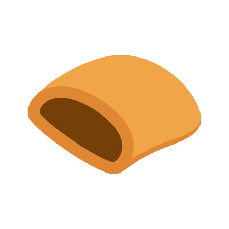 Cookies Cartoon Illustration. Chocolate biscuit cartoon icon. A cookie flat icon vector illustration design, this vector is suitable for icons, logos, stickers, books, etc.のイラスト素材
