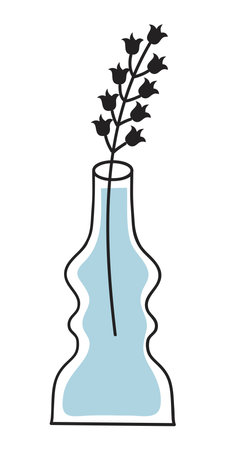 Flower in vase icon. Simple illustration of flower in vase vector icon for webのイラスト素材