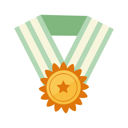 award medal icon image vector illustration design  green and blue colorのイラスト素材