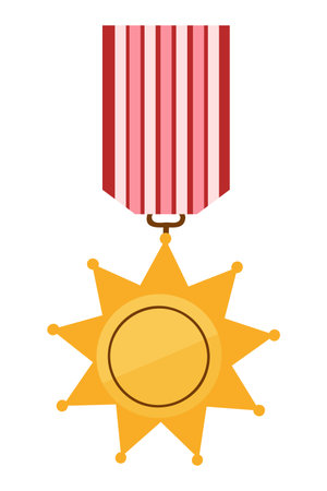 Medal icon. Winner first position and competition theme. Isolated design. Vector illustrationのイラスト素材