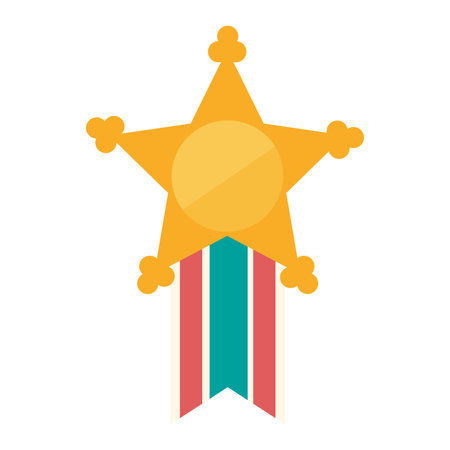 award medal icon image vector illustration design  orange and blue colorのイラスト素材