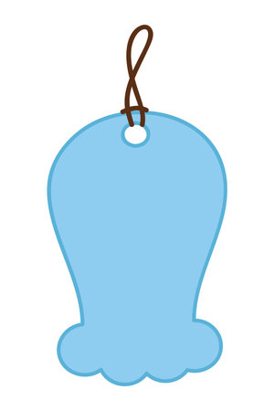blue price tag icon over white background. colorful design. vector illustrationのイラスト素材