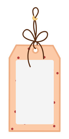 Price tag with a rope on a white background. Vector illustration.のイラスト素材