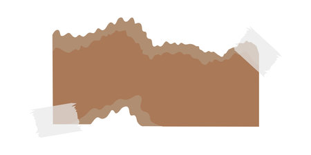 Brown torn paper with space for your own text. Vector illustration.のイラスト素材