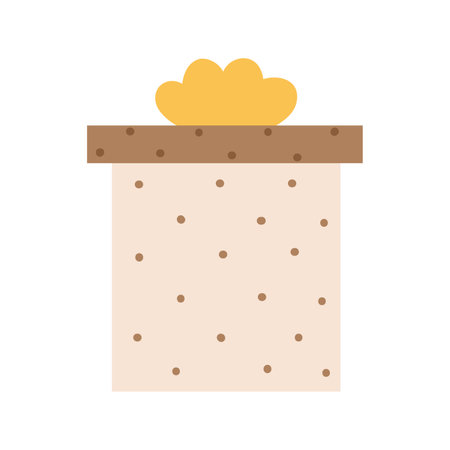 Gift box flat icon isolated on white background for your web and mobile app designのイラスト素材