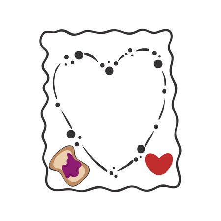 valentines day card with cookie and heart icon vector illustration designのイラスト素材