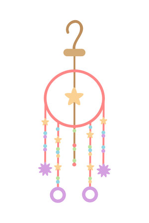 cute dreamcatcher with stars isolated icon vector illustration desingのイラスト素材