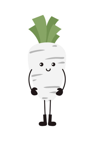 kawaii vegetable design, vector illustration eps10 graphic.のイラスト素材