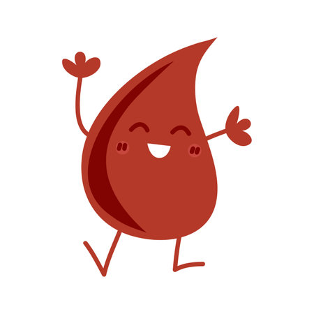 smiling brown water drop character vector illustration design. eps 10のイラスト素材