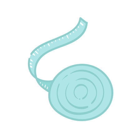 Tape measure icon vector isolated on white background for your web and mobile app designのイラスト素材