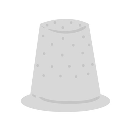 Thimble icon. Flat illustration of thimble vector icon for web designのイラスト素材