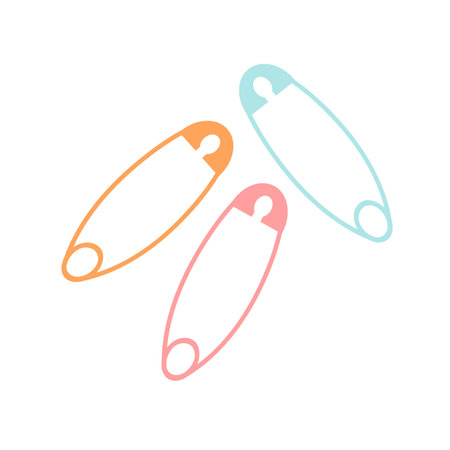 cute and little pin isolated icon vector illustration design graphic flat styleのイラスト素材