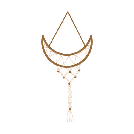 Sacred oriental amulet. Boho style. Vector illustration.のイラスト素材