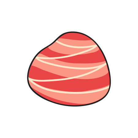 Illustration of a piece of meat isolated on a white background.のイラスト素材