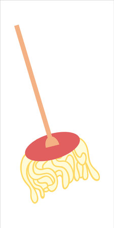 Cleaning Mop Icon. Vector Illustration of a Mop.のイラスト素材