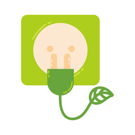 Electric lightbulb icon. Flat color design. Vector illustration.のイラスト素材