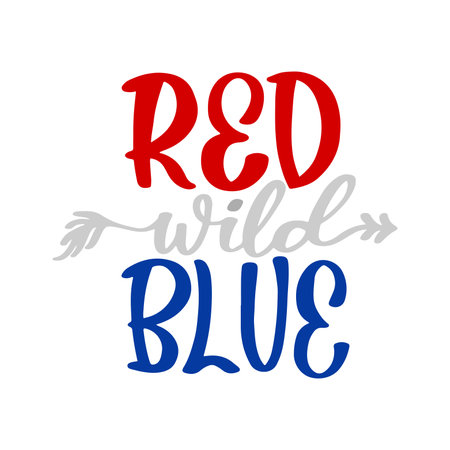 American patriotic quote lettering vector illustration isolated. 4th of July typography design. 4th of july quotes patriotic, Lettering text print for cricut, Design for shirt.のイラスト素材